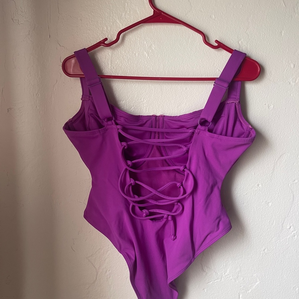 TA3 Purple One Piece Shaper Swimsuit - Picture 2 of 5